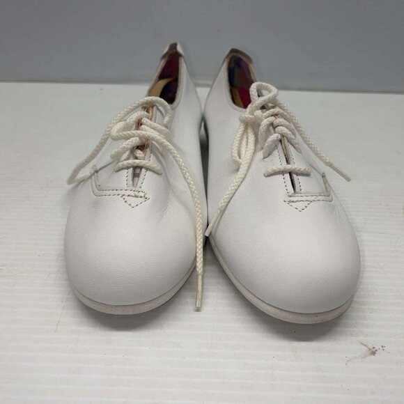Women's Easy Times White Leather Lace Up Shoes Flats Size 7.5 - Picture 7 of 8